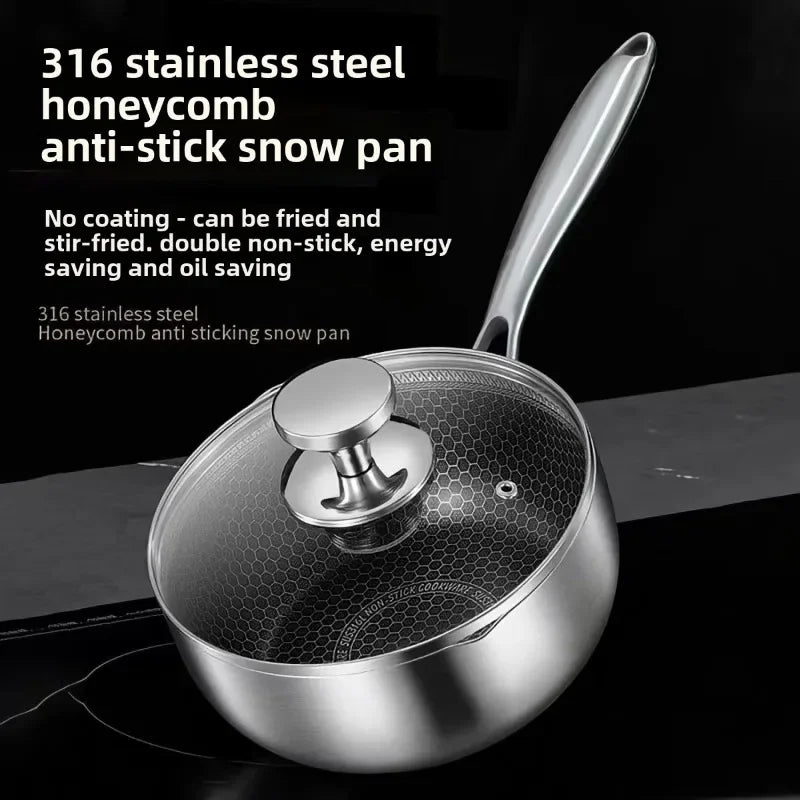 Casserole inox à lait de taille moyenne -