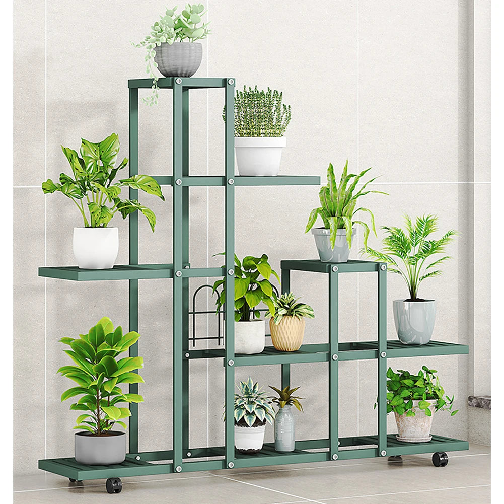 Étagère plante d'angle pour pots de fleurs - H9036 Vert Étagère plante