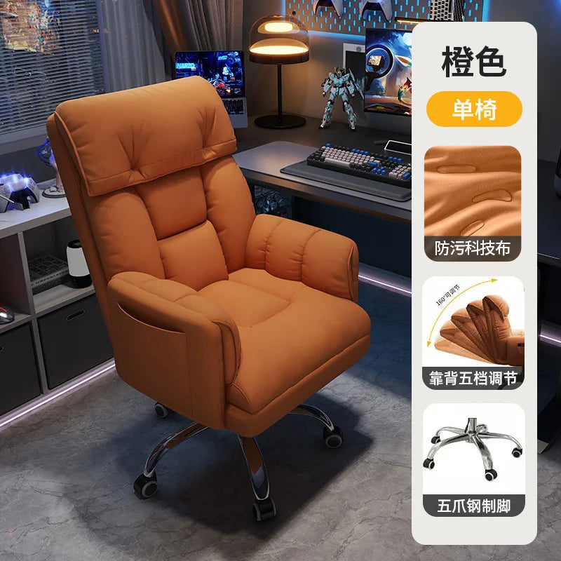 Chaise de bureau ergonomique pour eSport - Orange