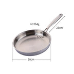 Poêle inox haut de gamme doré - Argent