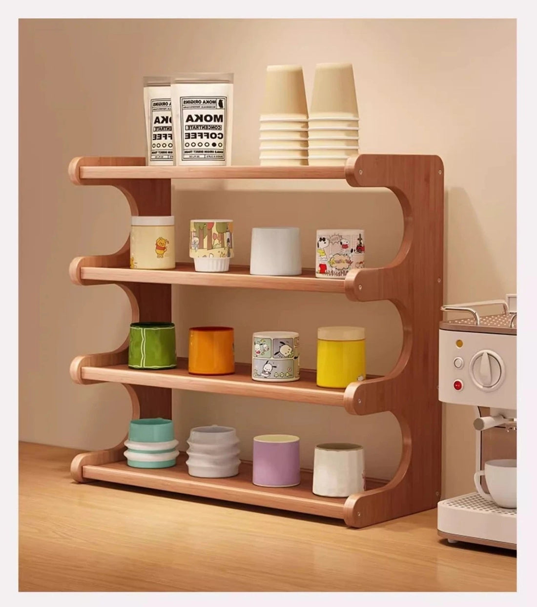 étagère bureau en bois de style présentoir -