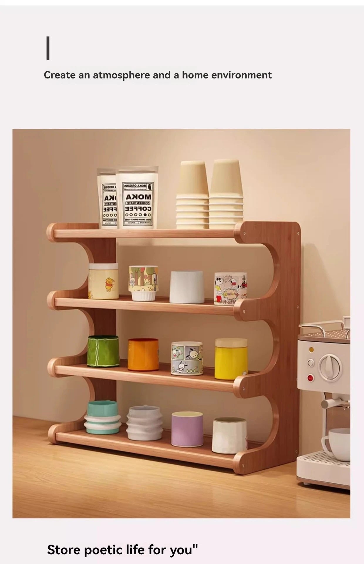 étagère bureau en bois de style présentoir -