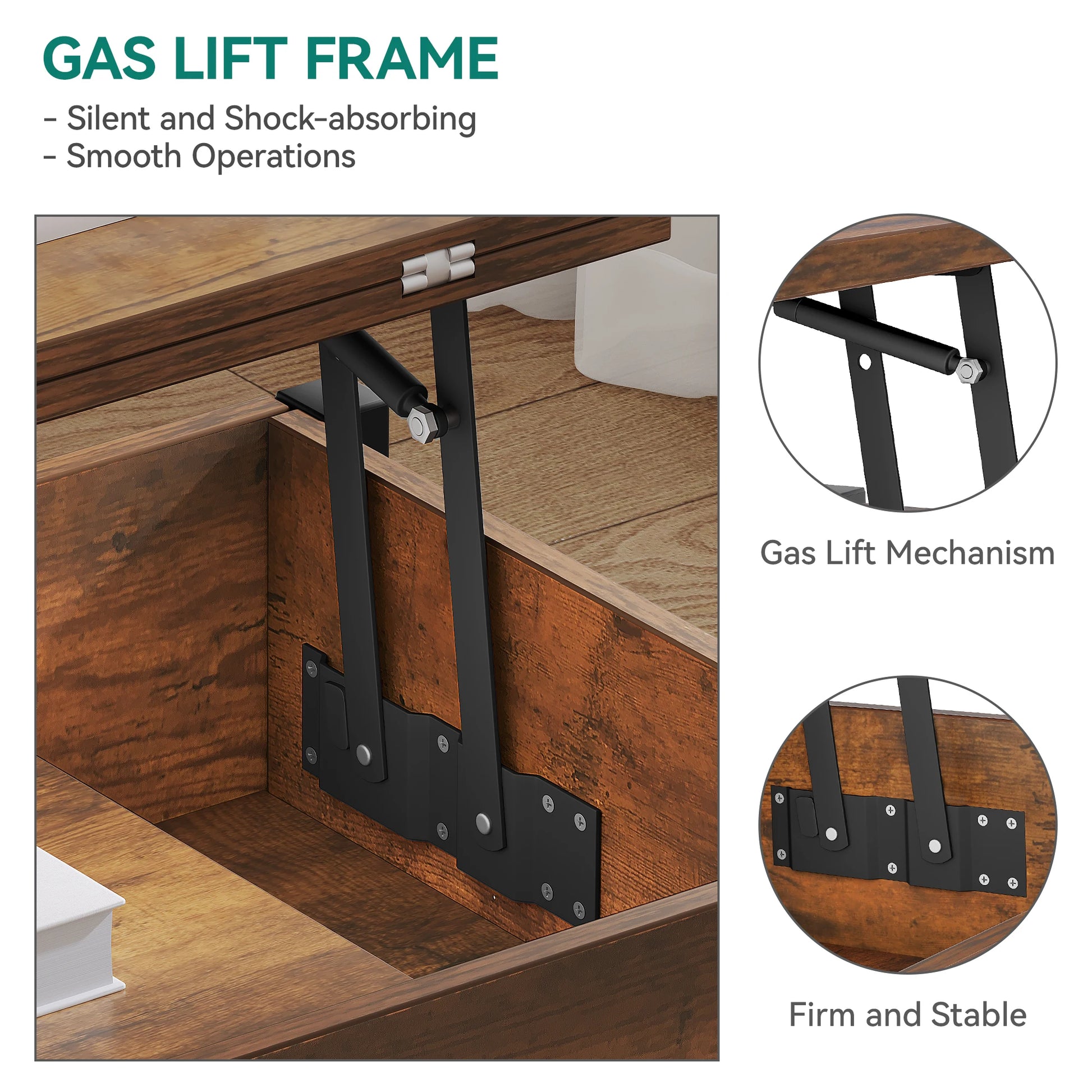 Table basse à manger convertible en bois -