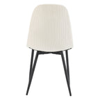 Chaise salle à manger noir en velours côtelé 4 ensembles -