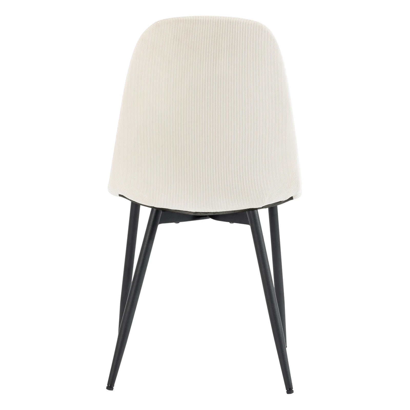 Chaise salle à manger noir en velours côtelé 4 ensembles -