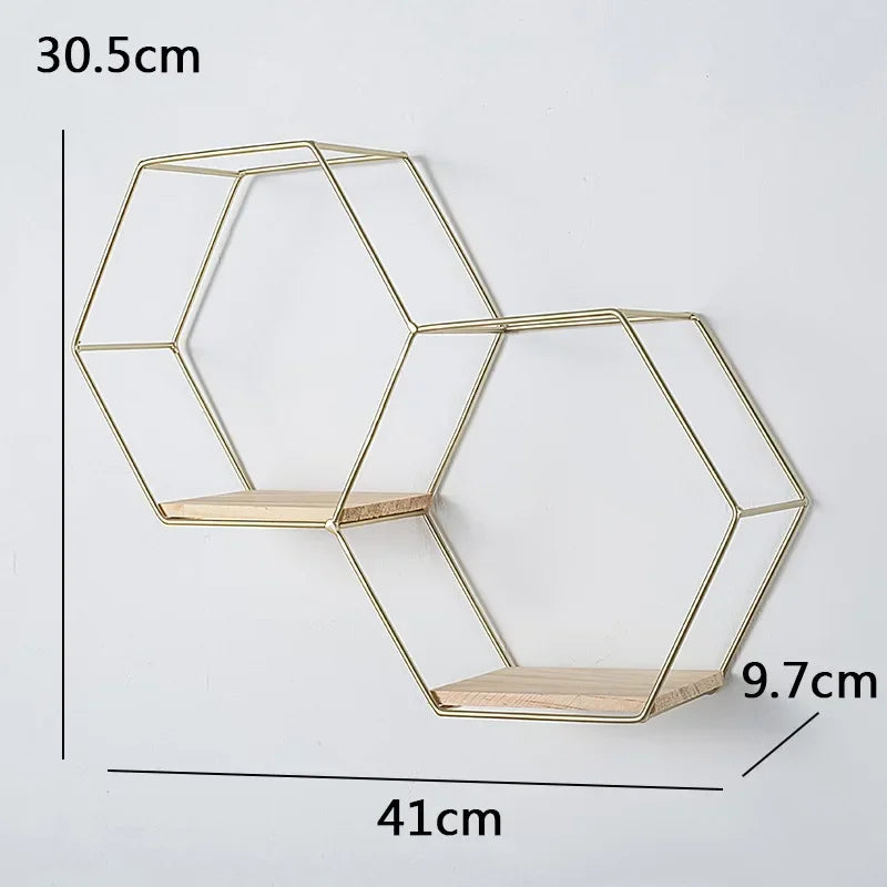 étagère murale base en bois pour petit rangement - Gold