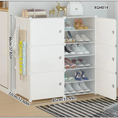 Meuble à chaussure avec porte de style armoire - H