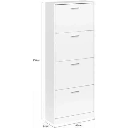 Étagère chaussures haute de luxe blanche pour chambre ou entrée -