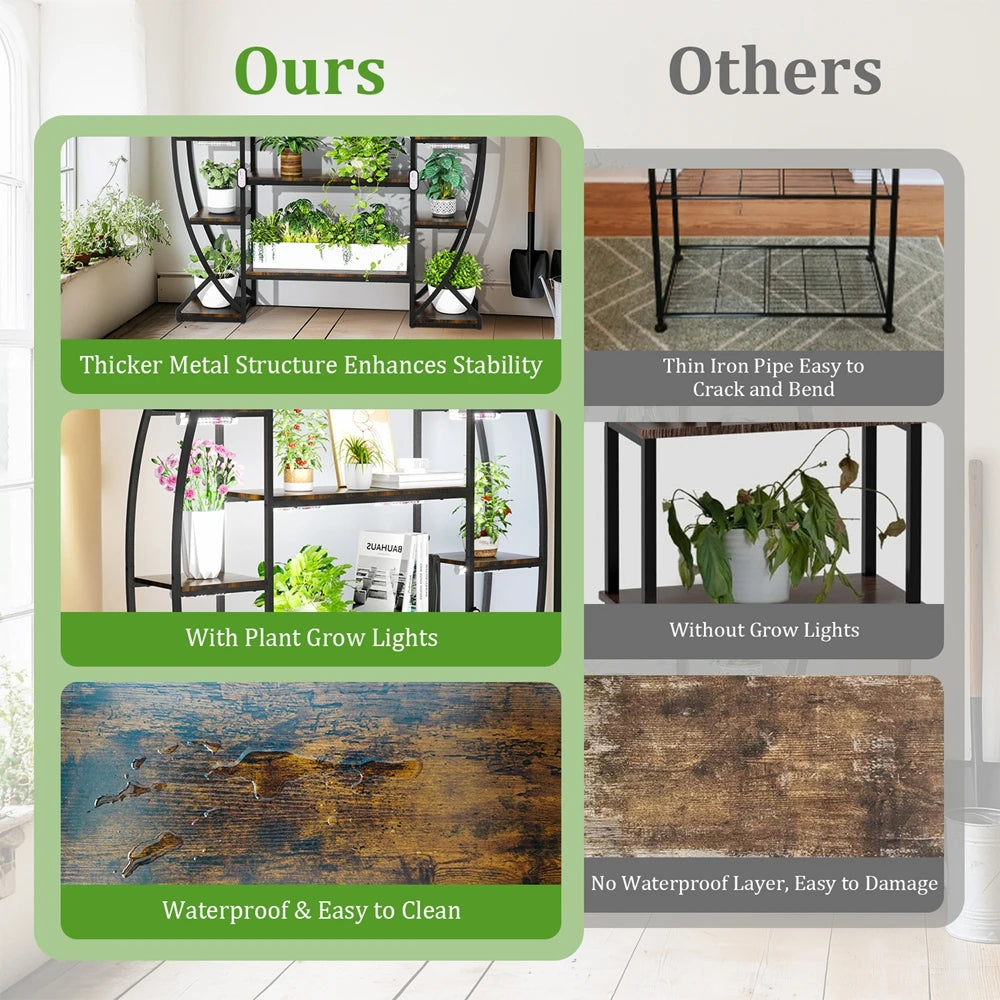 Étagère plante design demi lune -