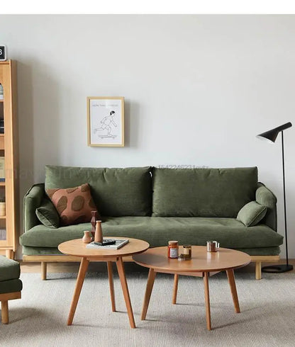 Table basse bois massif ronde de taille moyenne -