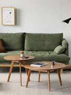 Table basse bois massif ronde de taille moyenne -