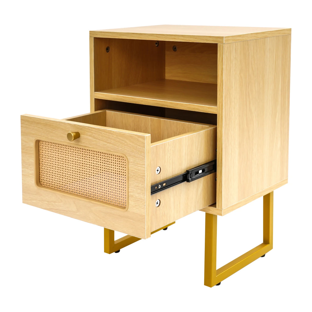 Table de nuit rotin robuste -