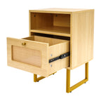 Table de nuit rotin robuste -