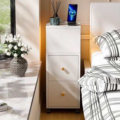 Table de chevet connecté avec station de charge et bande lumineuse Bluetooth -