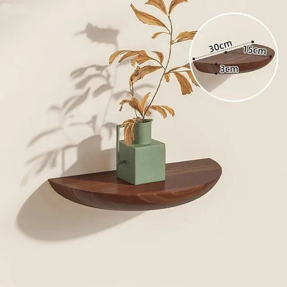 étagère murale suspendu en bois - Marron-30cm