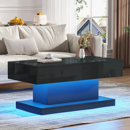 Table basse noire design moderne -