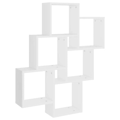 étagère murale design moderne 78x15x93 cm - Blanc