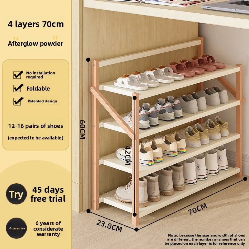 Meuble à chaussure palette artisanale - 4 C-70cm-Poudre