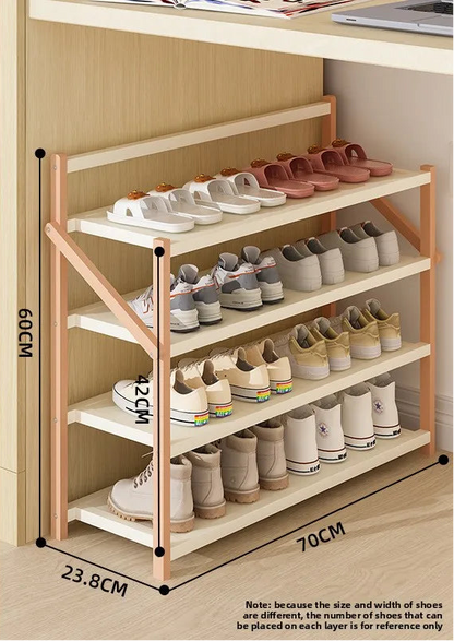 Meuble à chaussure palette artisanale - 4 C-70cm-Poudre