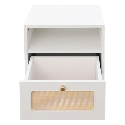 Table de nuit rotin robuste -