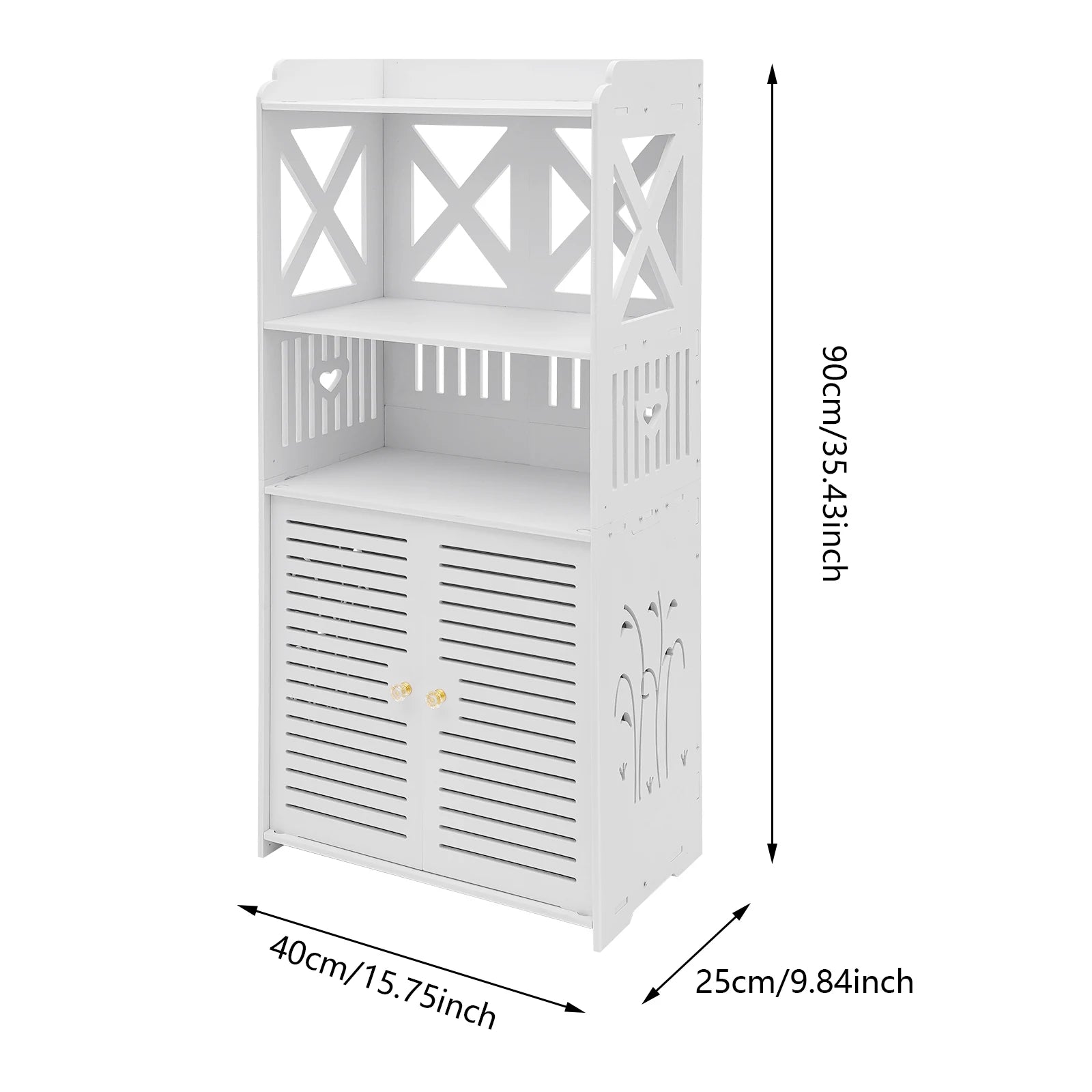 Meuble WC latéral en PVC -