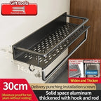 étagère cuisine noir mural - 14 Noir 30cm pole