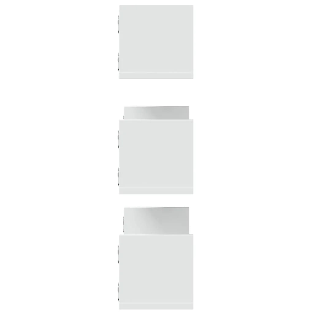 étagère murale livre 3 pcs Blanc 58x18x18 cm -