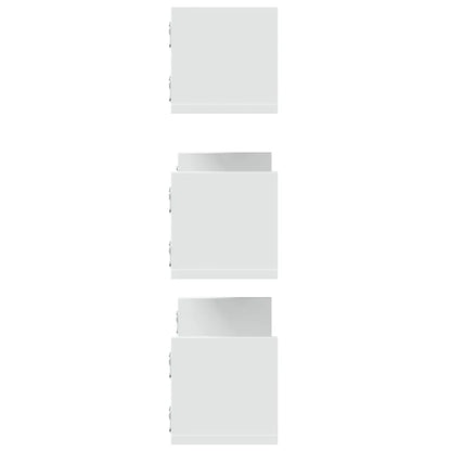 étagère murale livre 3 pcs Blanc 58x18x18 cm -