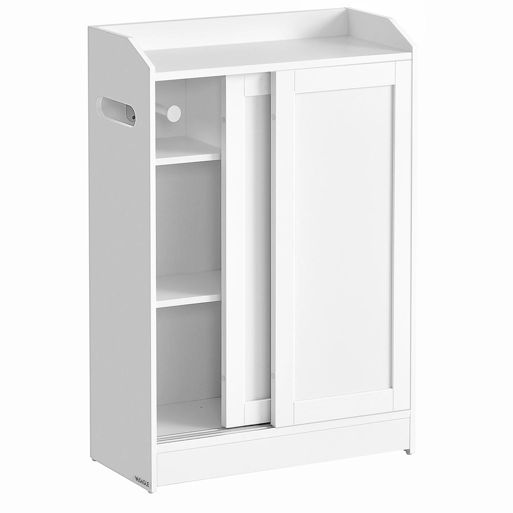 Meuble salle de bain chic et tendance - Pour Produits beauté ou papier toilette 20 x 60 x 80 cm - Blanc Nuage Meuble salle de bain