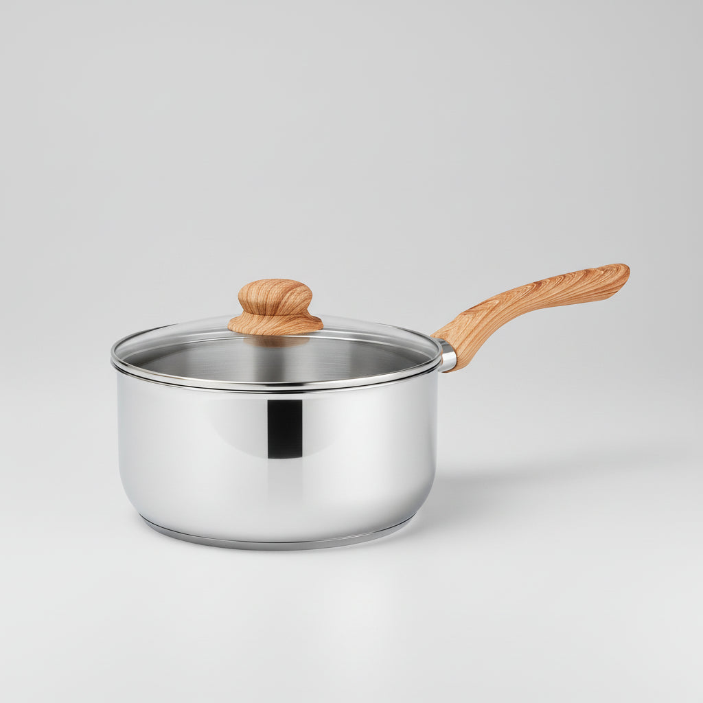 Casserole inox pas cher à couvercle -