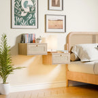 Table de nuit en bois moderne suspendue 1 pièce -