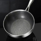 Casserole inox avec couvercle -