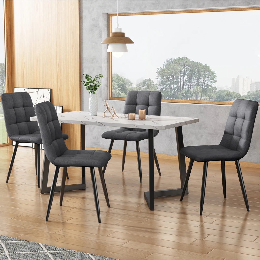 Chaise salle à manger confortable de luxe 4 pièces -