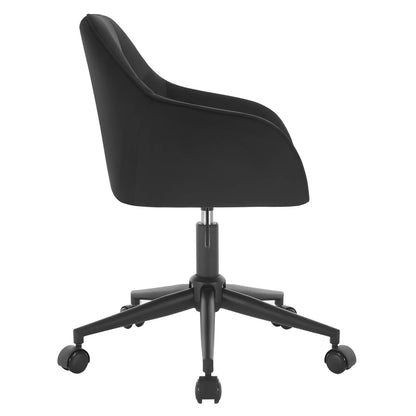 Chaise de bureau pivotante en velours -