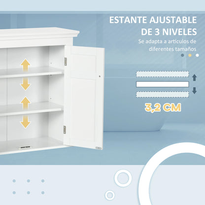 Petit meuble de rangement chambre de couleur blanche 58x24x60 cm -