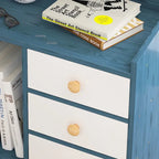 Table de nuit bibliothèque en bois -