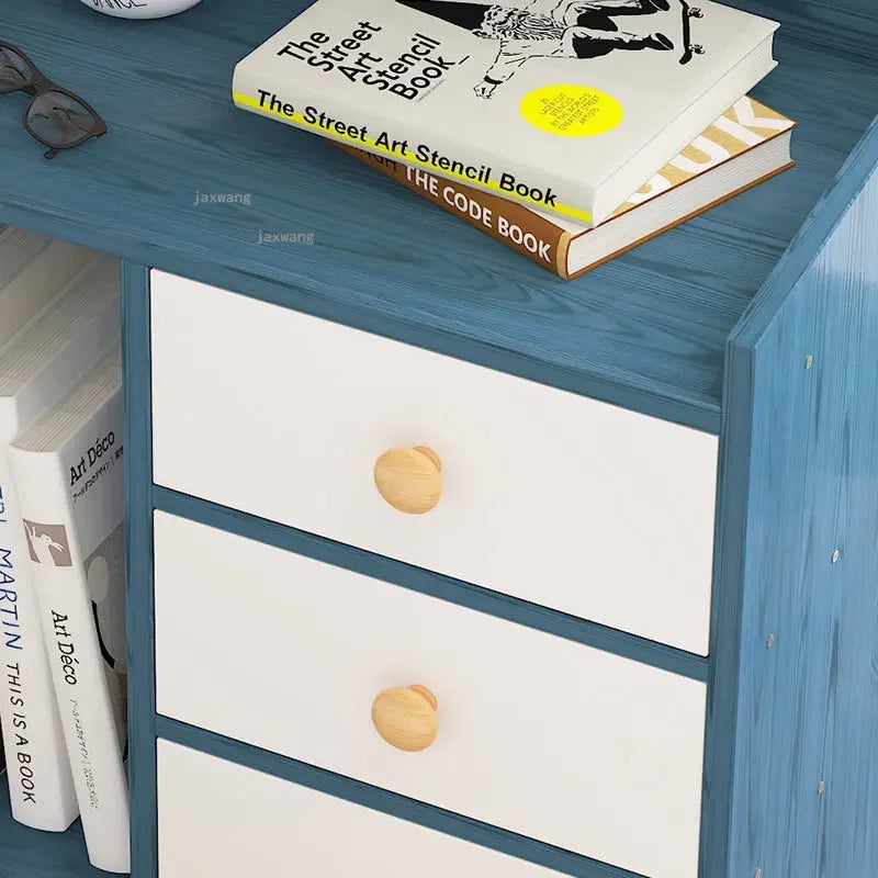 Table de nuit bibliothèque en bois -