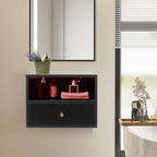 Table de nuit métal et panneaux de particules - 45*30*35cm -