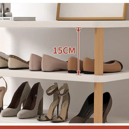 Meuble à chaussure marron en bois -