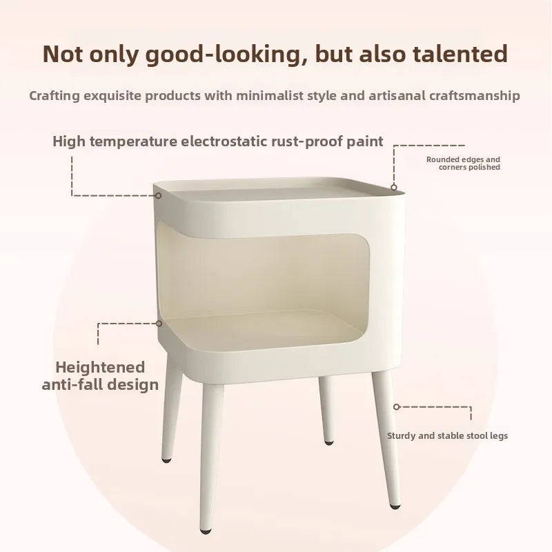 Table de nuit minimaliste blanc 1 pièce -