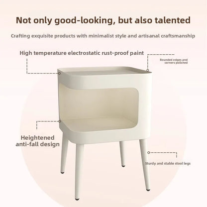 Table de nuit minimaliste blanc 1 pièce -