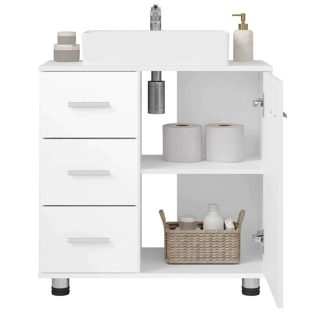 Meuble de rangement à tiroirs blanc -