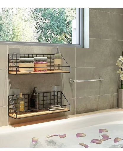 étagère murale en fer sans perçage 1 pièce -