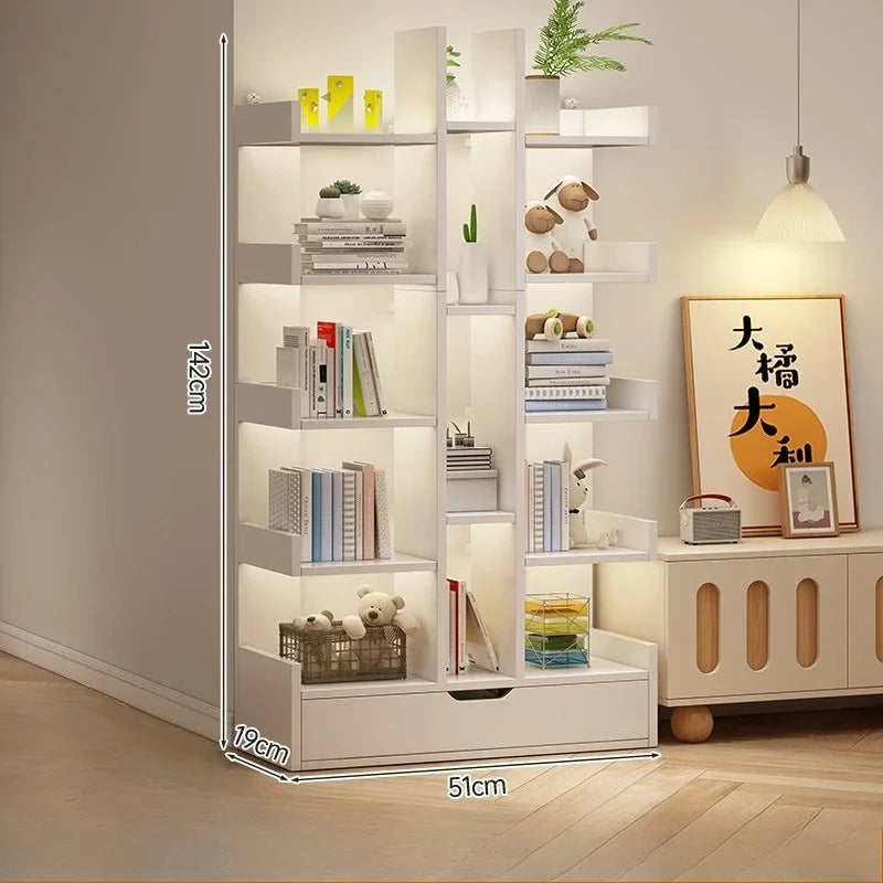 Étagère livre moderne en bois massif - B