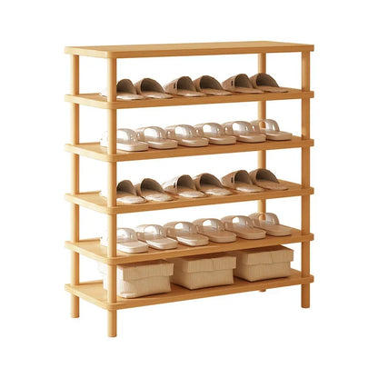 Meuble à chaussure marron en bois -