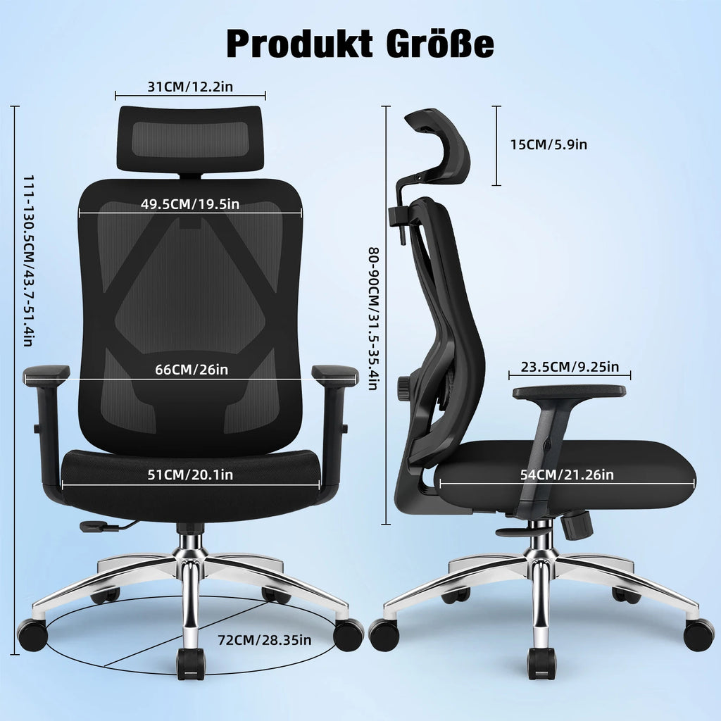 Chaise de bureau robuste inclinable -