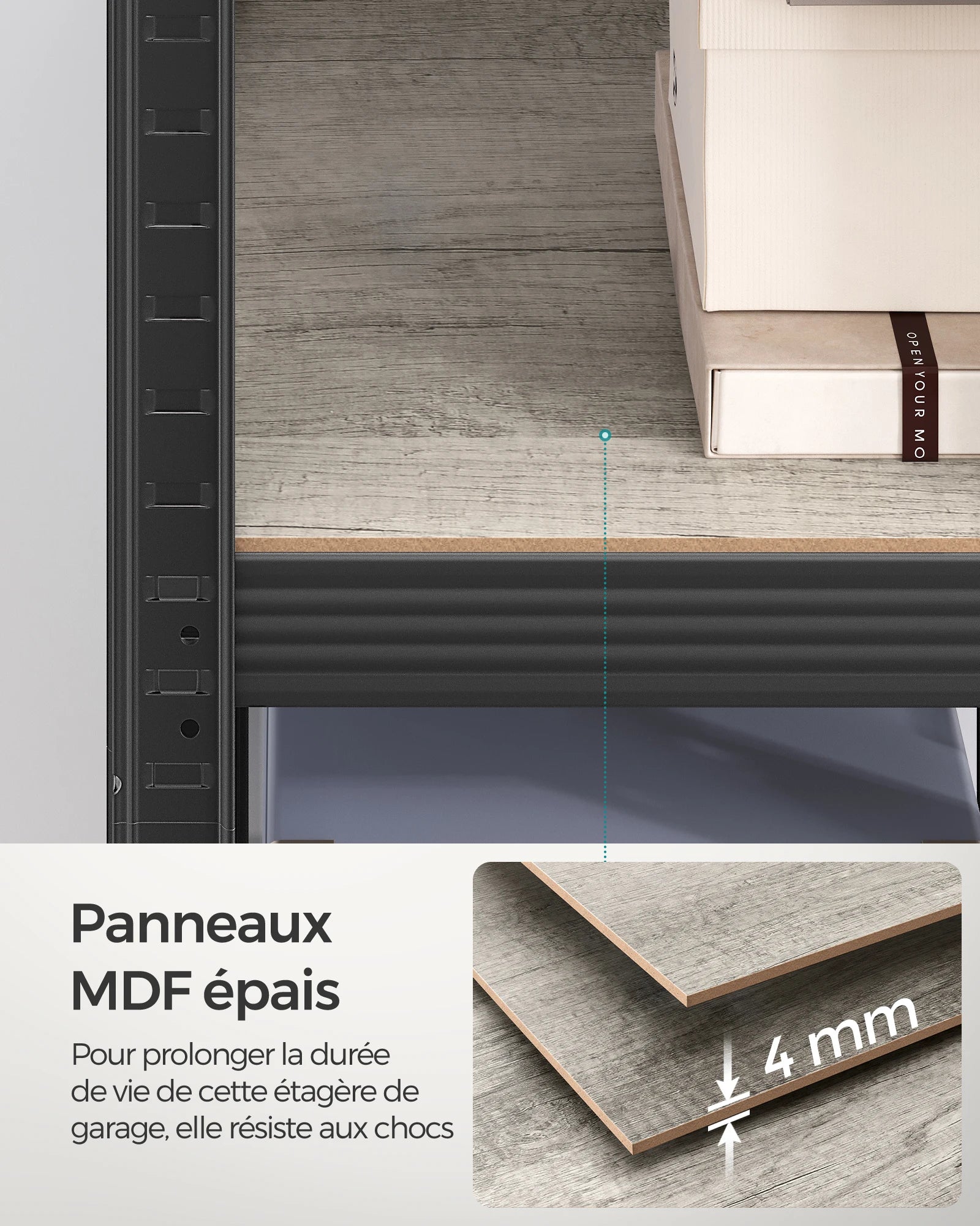 étagère garage simple 37 x 37 x 150 cm, 400 kg -