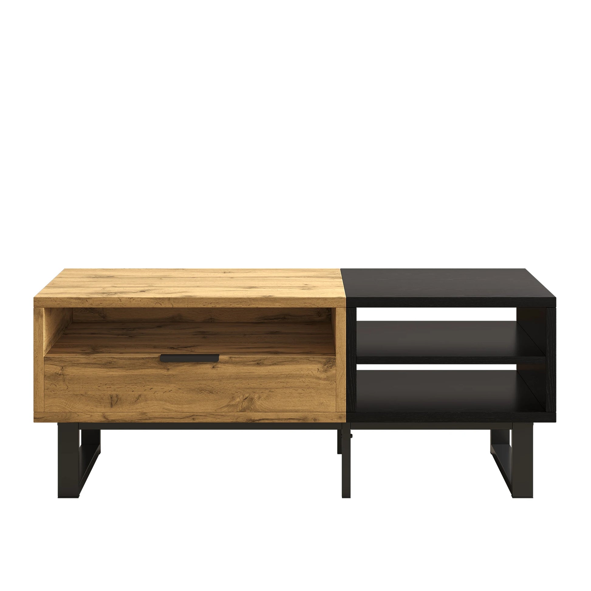 Table basse bois massif rectangulaire 100×50×40 cm -