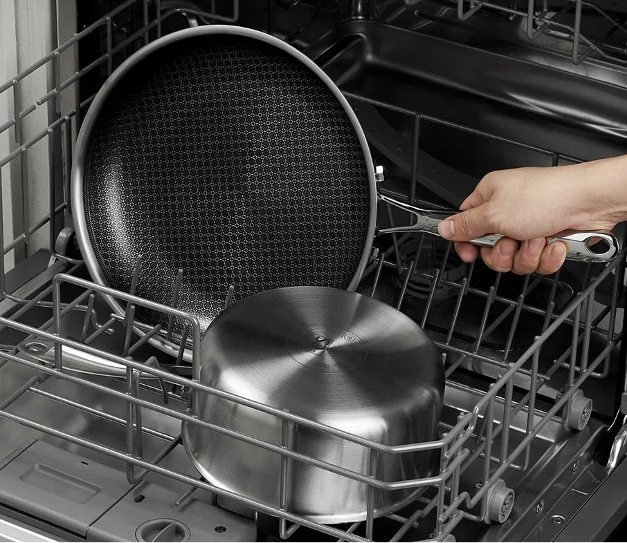 Poêle inox fond noir original -
