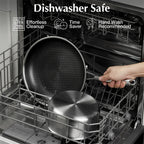 Poêle inox fond noir original -